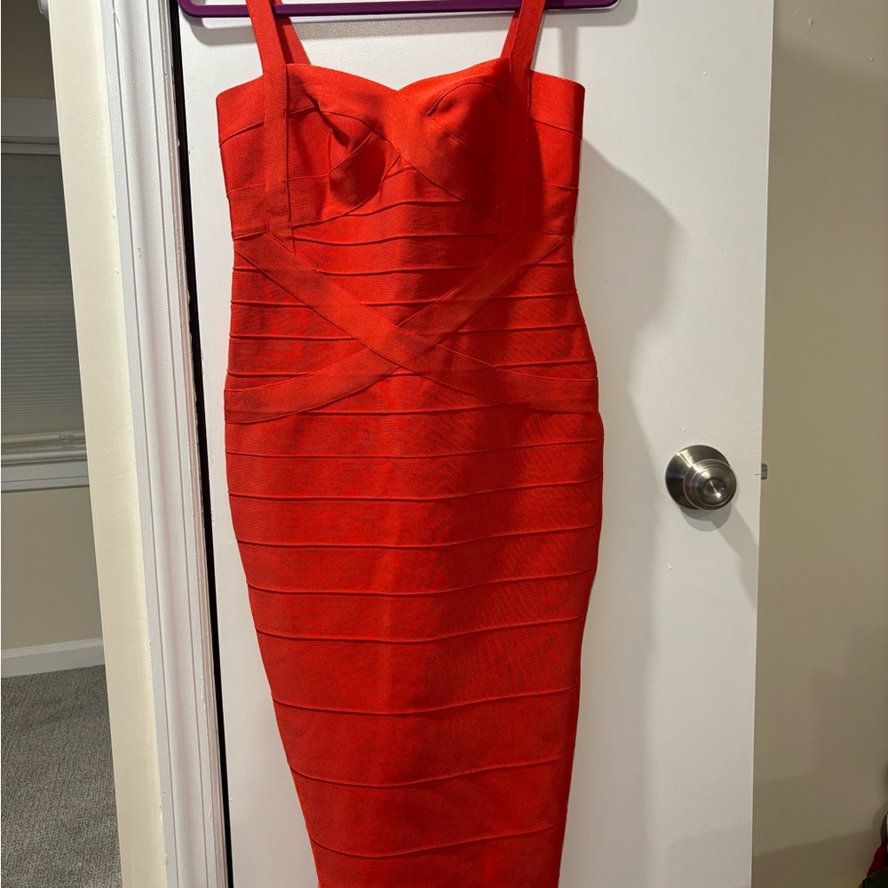 Herve Leger Bodycon Bandage
Cocktail Dress MIDI red C528 **L